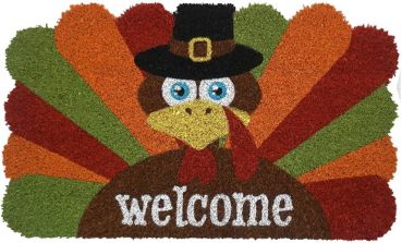 Briarwood Lane Fußmatte „Give Thank Turkey Holiday“, Naturfaser-Kokosfaser, Thanksgiving, 45,7 x 76,2 cm